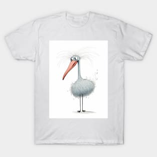 Dadaistic Art,Creative Child's Drawing - Flamingo T-Shirt